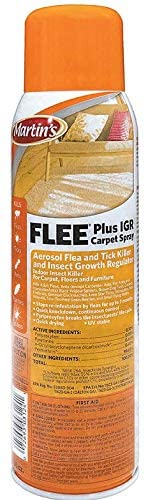 Martin's Flee 16 oz IGR (Insect Growth Regulator) Spray for Flea, Tick, Spiders, Ants & Bed Bugs on Carpets, Floors, Furniture