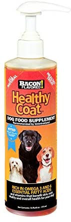 HealthyCoat Dog Food Supplement: Pint. Excessive Shedding, Itching, Hot Spots, Allergies, Immune System