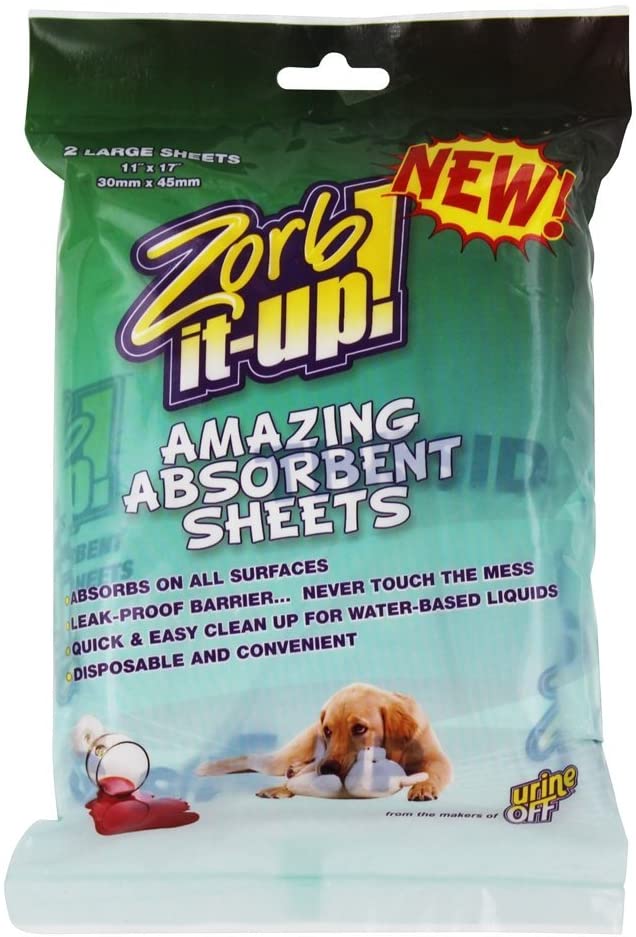 Urine Off DUOJS1106 2 Count Zorbitup Sheets for Pet Odor