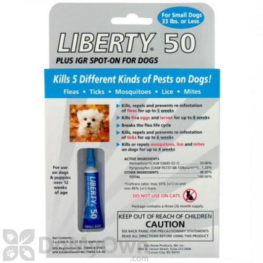 Liberty 50 Plus IGR Spot-on For Dogs (11 to 32 LBS)