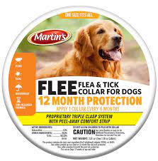 Martin's Flee Flea & Tick Collar for Dogs (One Size Fits All) 12 Month Protection