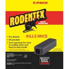 Rodentex Bait Station(2 pre-loaded bait stations containing 1 oz. of bait each) 4 Pack